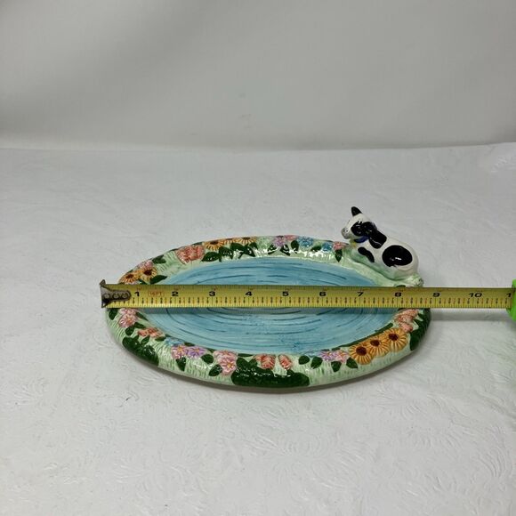 Mercuries Country Farm Childs Tea Set Tray Hand Painted Cow By Lake Replacement - Picture 2 of 10